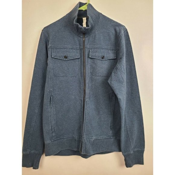 Lululemon Athletica Other - Lululemon Mens Navy Blue Zip Up Chest Pockets High Neck Athletic Jacket Medium